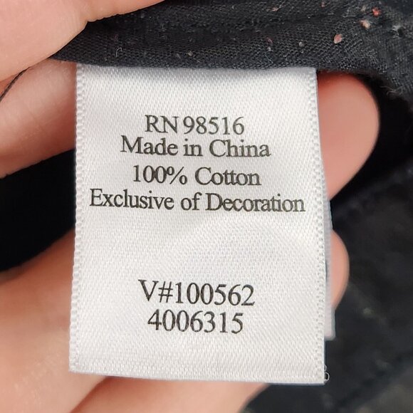 Coldwater Creek Jacket Womens 8 Petite Black Gold Embroidered Shaped Lightweight - Picture 8 of 11